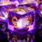SIQUK 7 Stück Würfel Set Polyedrische Würfel Liquid Core Würfel D4 D6 D8 D10 D12 D20 D% Spielwürfel für DND RPG MTG, Violett