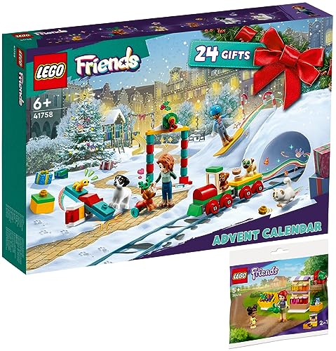 Lego Friends 2er Set: 41758 Lego Friends Adventskalender 2023 & 30416 Marktbude