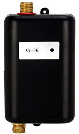 Kahdsvby 3800W Calentador de Agua EléCtrico Calentador de Agua Caliente InstantáNeo Cocina BañO Ducha Flujo Caldera de Agua 220V Enchufe de la UE Negro