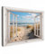Cuadro En Lienzo - Ventana - Mar - Costa - Naturaleza - vista - Playa - Mar de Wadden - Cuadros Decoracion Salon Modernos 120x80 cm