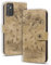 Beajew Handyhülle für Samsung Galaxy S22, Leder Handy Klapphülle Brieftasche Magnetverschluss Flipcase Cover [Standfunction] [Kartenfach] auch für Samsung Galaxy S22-Braun