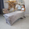 Verlängerter Liegenbezug für Massagebett | Bezug | 180 x 60 cm | Velours | Spannbetttuch für alle gängigen Kosmetikliegen, Massageliegen, Couches | Stahlgrau