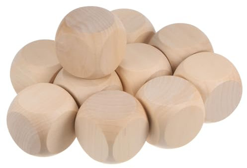sourcing map Leere Holzwürfel, 10 Stück 2 Zoll Unvollendete Holzquader Holzblock für DIY Bastelprojekte
