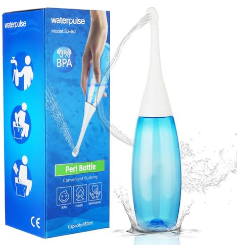 ACWOO Dusche Tragbare Intimdusche, 450ml Dusche für die Postpartale Dammpflege, Intimdusche für Damen + Ersatz-Duschköpfe, Ideal für Unterwegs, ersetzt Feuchttücher