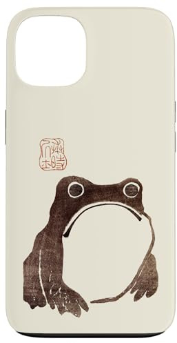 Grumpy Japanese Frog Cute Cottagecore Frogie Case for iPhone 13