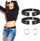 【2 Stück】Elastischer Gürtel Ohne Schnalle - Justierbar, Langlebig, Stretch für Jeans, Hosen, Kleid - Einstellbarer Unsichtbarer Gürtel für Damen (2 Stück Set F, L-2XL)