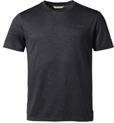 VAUDE Essential T-Shirt für Herren in Black, Größe 5XL – Schnelltrocknendes & pflegeleichtes Sport Shirt, Atmungsaktives Outdoor T-Shirt mit Rundhals, Ideal für Fahrradreisen, Wandern & Trekking