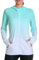 Lightbare Damen UPF 50+ Full Zip Hoodie Jacke Langarm Kapuzenshirt mit Taschen, Minzgrüner Farbverlauf, L
