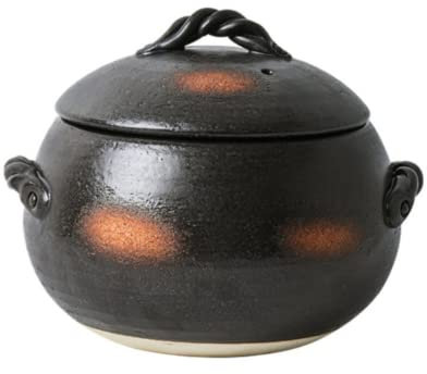 Casserole Dish with Lid Casserole Ceramic Earthenware Rice Pot, Heat Glazed Earthenware Pot Rice Cooker, Japanese Hot Pot, Large Capacity Casserole with Lid, Slow Stew Pot,-4 L