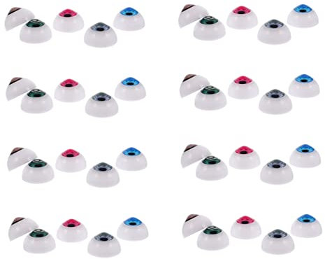 VILLFUL 50pcs Doll Blue for Eyes Simulated Eyes Doll Scary Eyeballs Zombie Fake Balls Mask Doll DIY Eyes Eyeballs Horror Props Horror Acrylic