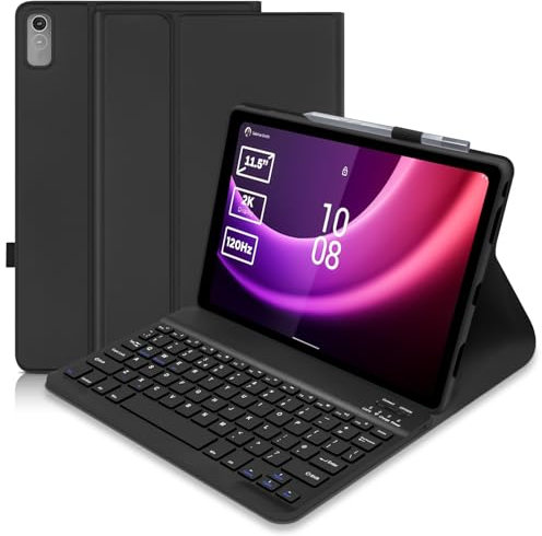 Case with Keyboard for Lenovo Tab P11 2nd Gen 11.5 inch 2022, UK Layout Keyboard Case for Lenovo Tab P11 2nd Gen, Case with Detachable Keyboard and Pen Holder for P11 2nd Gen Tablet 11.5 , Black