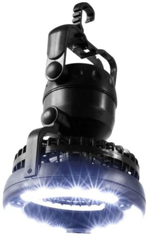 SKISUNO Creative Led Camping Light Fan Multi-functional Outdoor Tent Lamp Hook Portable Usb Led Fan for Hiking Fishing Emergency Use Black Without Battery