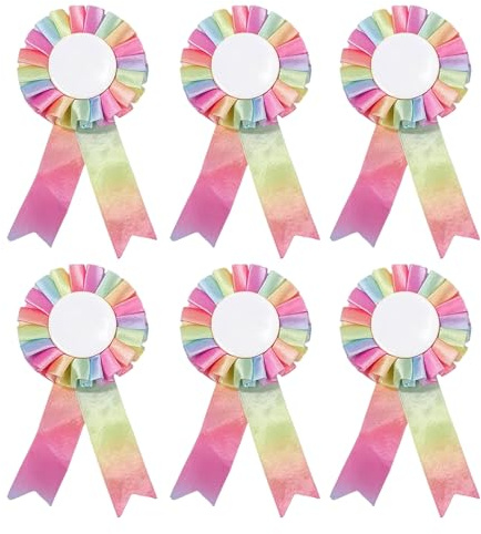 6 Stück Turnierschleifen,Turnierschleife Pferd,Turnierschleifen Pferde Set | Hobby Horse Rosettes For Winner,Geeignet für Reitsportveranstaltungen,Sportliche Aktivitäten,Talentshows im Klassenzimmer