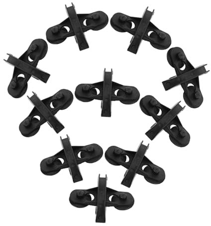 SUPVOX Fish Tank Accessories Organizer Suction Cups Divider Clips Black 10 Pack