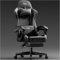 HLONONE Gaming Stuhl, Ergonomisch Gamer Stuhl, Racing Bürostuhl mit Komfortable Kopfstütze und Lendenkissen, Computerstuhl für Erwachsener und Teen, 150 kg Gaming Sessel Höhenverstellbar, Schwarz