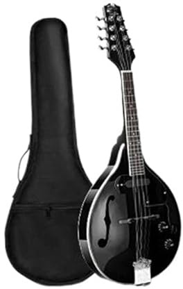 Mandoline Musikinstrumente Für Anfänger Mandoline-Instrument Mahagoni Akustisch Elektrisch A-Stil Mandoline Musikinstrument Für Anfänger Und Erwachsene Schwarz