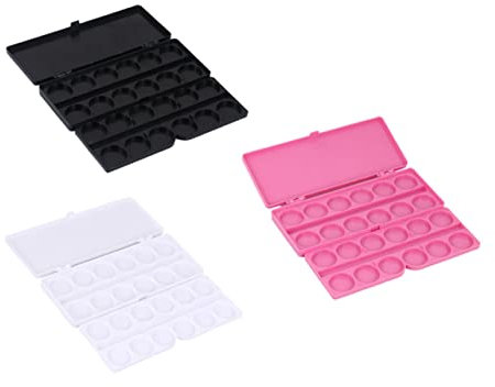 DIYEAH 3pcs Aquarell Farbe Set Grids Nail Art Maniküre Malerei Tablett Ihre Farben