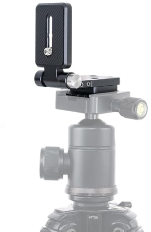 Foldable L Shaped Quick Release Plate, Camera L Bracket with Vertical Horizontal Switching, 1/4 Inch Screw Mount for DSLR Camera