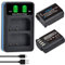 TAVT 2Pcs 2600mAh DMW-BLK22 Battery and Charger for Panasonic Lumix DC-S5, S5 II, S5 IIX, S9, GH6, G9, DC-G9 II, GH5 II Camera