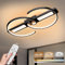 YindaLux 3CCT Plafonnier LED Dimmable, 40W 4400LM Plafonnier Avec Télécommande, Moderne Noir Luminaires intérieur 3000K-6500K, Aluminium 40CM Plafonniers LED Pour Salon Chambre Cuisine