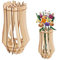 3D Vase für Lego Blumen, Holz Bouquet Vase für Blumenstrauß, Holzpuzzle Blumenvase für Tischdeko, DIY Holz Blumen Kit für Home Decor Tischdekoration Geschenk für Blumenliebhaber (drehen)
