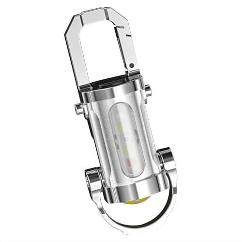 Mini lampe de poche porte-clés 1200LM super lumineuse étanche, rechargeable, ultra lumineuse, lampe torche compacte portable puissante avec batterie externe et 3 modes pour l'extérieur, la randonnée