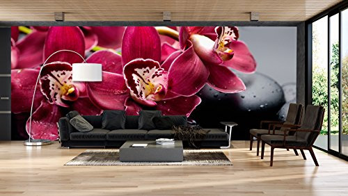 Fotomural Vinilo Pared Zen Orquídeas | Fotomurales | Fotomural pared | Fotomural Decorativo | Vinilo Decorativo | Varias Medidas 200 x 150 cm | Decoración comedores, salones | Diseño Elegante