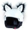 Crazy Ears Helm-Accessoires Ohren Katze Tiger Lux Frosch, Ski-Ohren geeignet für Skihelm, Motorradhelm, Fahrradhelm und vieles mehr, CrazyEars:Schwarz Weiße Katze