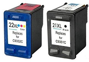 XL Druckerpatronen-Set kompatibel mit HP 21 Black XL und HP 22 Color XL. Für DeskJet 3910, 3915, 3920, 3940, 3940 V, 3950...