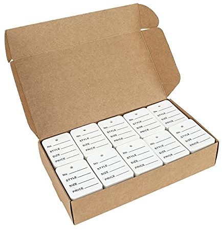 G2PLUS 1000 PCS Price Tags,1.97 X 1.38 in Clothing Labels, Unstrung