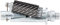 Swordfish 40908 Ikon und Ebony Sharpener Ersatzklinge, Silber