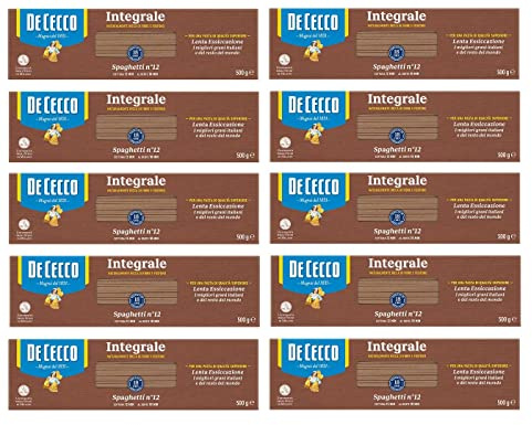 10x Pasta De Cecco spaghetti integrali n. 12 Vollkor italienisch Nudeln 500 g