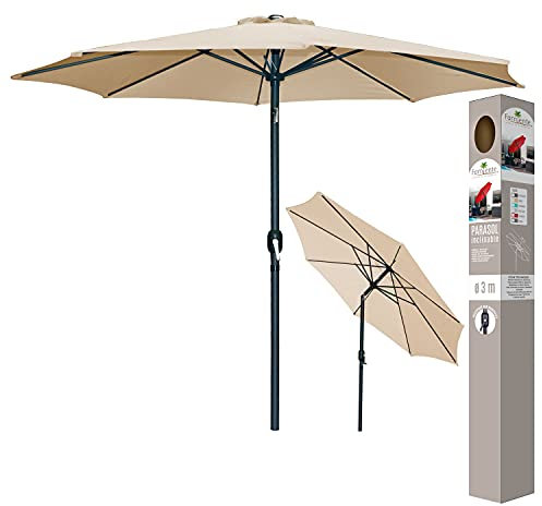 Parasol Diamètre300 Inclinable, Taupe