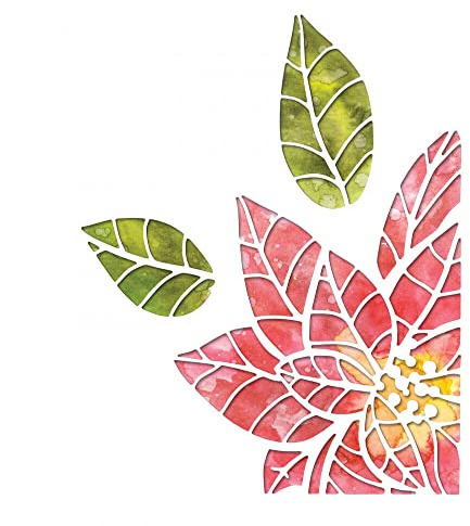 Sizzix Thinlits Die Set 664212, Poinsettia Pieces by Tim Holtz, 3 Pack, One Size, Multi-Colour Colour