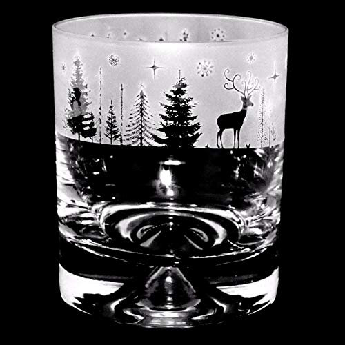 Milford Collection Animo Glass Winter Wonderland Whisky Tumbler