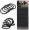 Dofash 30 Stk Haar Elastische Haargummis Pferdeschwanz Halter Haarband Haarbänder Elastisch Stirnband für Dicke Schwere und Lockiges Haar Zubehör für Frauen Mädchen Haarfrisuren（Schwarz）