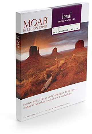 Moab Lasal Photo Matte 235 Alpha-Cellulose 235 g/m² Papier A4 Drucker Fotopapier 50 Blatt