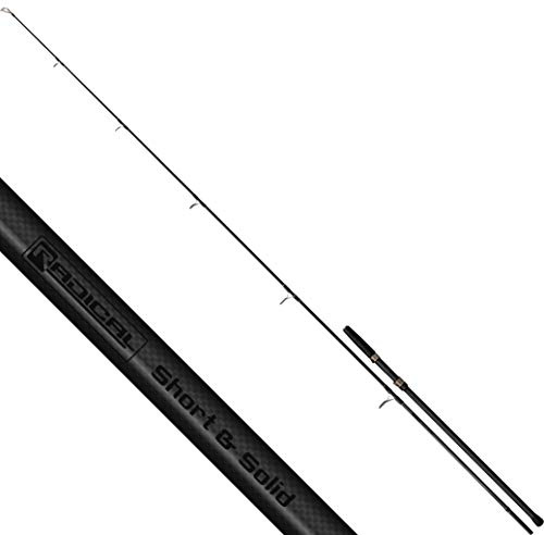 Radical Premium Karpfenrute Short & Solid Angelrute Kaprfen-Angeln Vollcarbon Blank, Schwarz, 2,74 m
