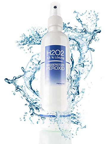 Wasserstoffperoxid H2O2 3,5% Lösung - Mundspülung - 250 ml auf Osmose Wasser mit praktischem Sprühaufsatz - optimal zum Desinfizieren und Mundhygiene - Pharmaqualität aus Deutschland