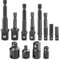 Mesee Impact Socket Adapter Set, 12-in-1 Air Impact Ratchet Wrenches Conversion Tool - 1/4'' 3/8'' 1/2'' Impact Socket Adapter Extension Bar Set & Drive Socket Adapter Converter Reducer Set