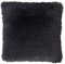 Sleepdown Charcoal Grey Luxury Long Pile Faux Fur Fleece Filled Cushion Bedroom Livingroom Accessory - 45cm x 45cm