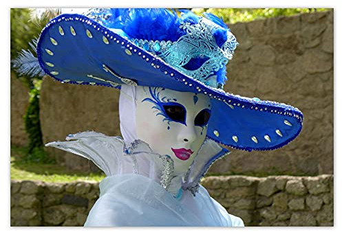 Wandtattoo Deko Foto Aufkleber Venedig Karneval Ball 155x105cm Nr.H2609M_NS1DB