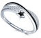 MICGIGI Damen 925er Sterling Silber Offener Ring Sterne Unendlichkeits Symbol Verstellbarer Ring mit Zirkonia