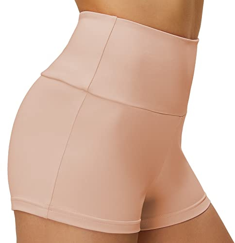 SUPRNOWA Women's Low Rise Booty Shorts Spandex Active Dance Shorts for Yoga Workout Fitness