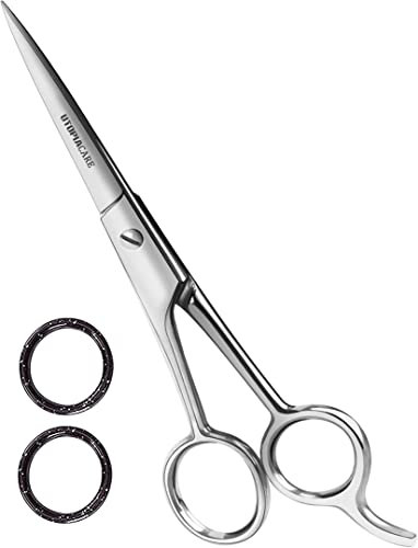 Utopia Care 4,5 Zoll Edelstahl Friseurschere - Professionelle Haar- und Bartschneideschere - Professionelle Friseurschere - Scharf, langlebig (Silber)