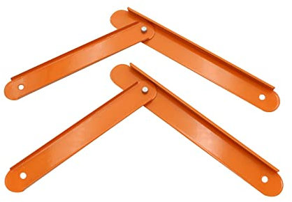 Baoblaze 2pcs Folding Step Ladder Reinforced Tie Rod Metal Fixed Support Hinge Connector for A Type Aluminum Ladder Accessories, Orange