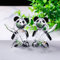 Movdyka Set of 2 Crystal Tiny Pandas Figurines Gifts for Girls, Glass Animal Panda Collectible Gifts for Panda Lovers Centerpiece Home Ornaments