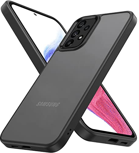 Keteen für Samsung Galaxy A53 5G Hülle Matt Transluzent ​Hanyhülle Samsung A53 5G Hülle Ultra Dünn [Militärgeprüft] Anti-Gelb Anti-Fingerabdruck Stoßfeste Kratzfeste Hülle für Samsung A53 5G, Schwarz