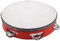 Tamburin Tamborine Trommel, rund, 20,3 cm, Geschenk für KTV-, Rot