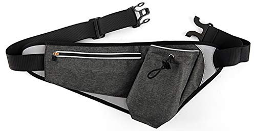 ADITAM Unisex Hüfttasche Sport Bauchtasche mit Wasserflaschenhalter Verstellbare Gürteltasche Junge Mädchen Teenager Bauchtasche Brust Sling Bag für Wandern Radfahren Camping Marathon Reisen